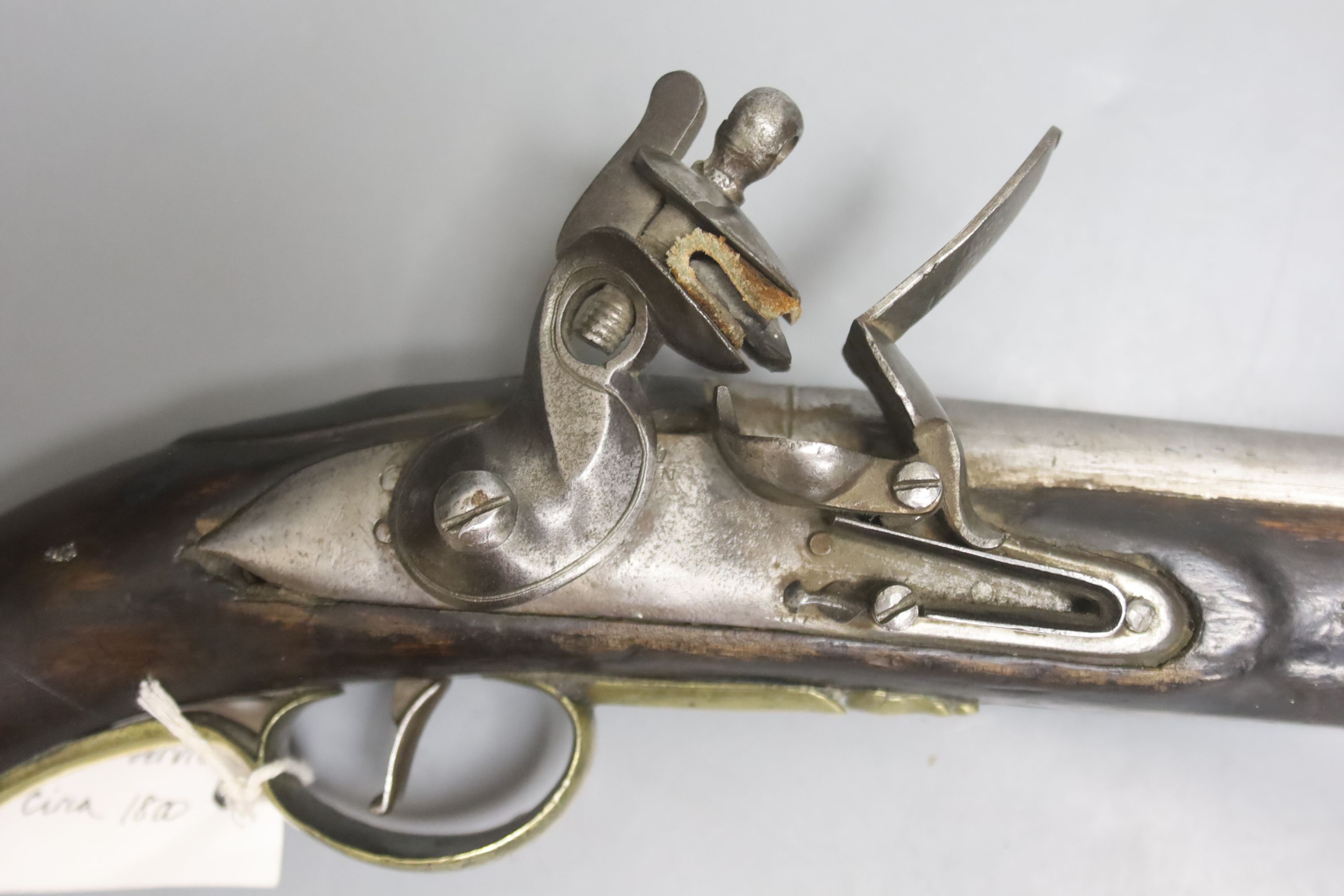 A 1796 pattern long Sea Service flintlock pistol, circa 1800, length 57cm